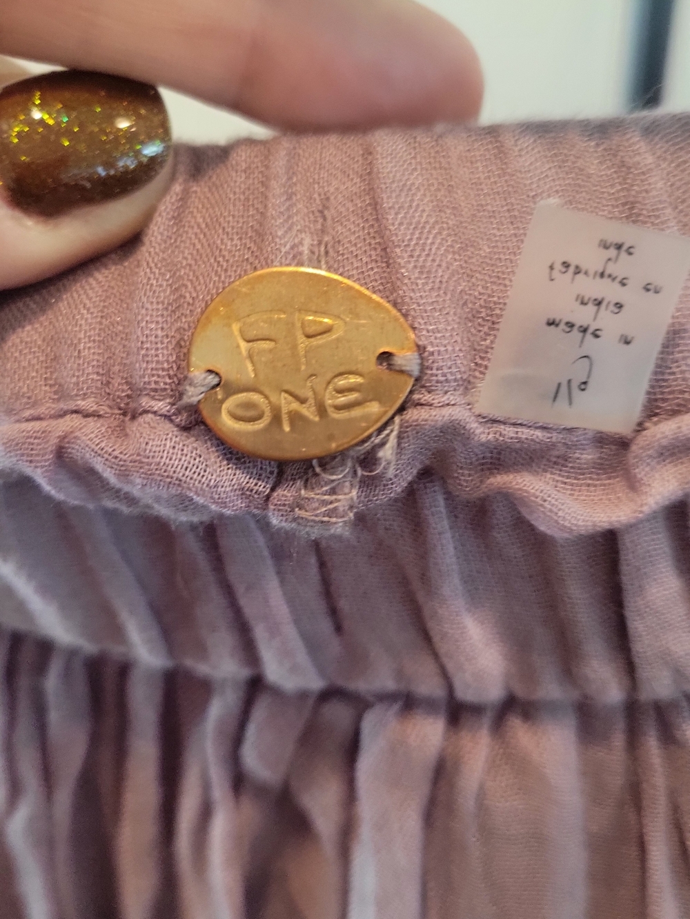 Free People Mauve Asymmetrical Tiered Crinkle Maxi Skirt - Picture 2 of 6
